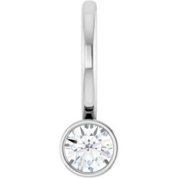 Kazi Luxury 14K White Gold 1/10 CT Natural Diamond Charm/Pendant,All Products : American Fashion Style Bags On Sale